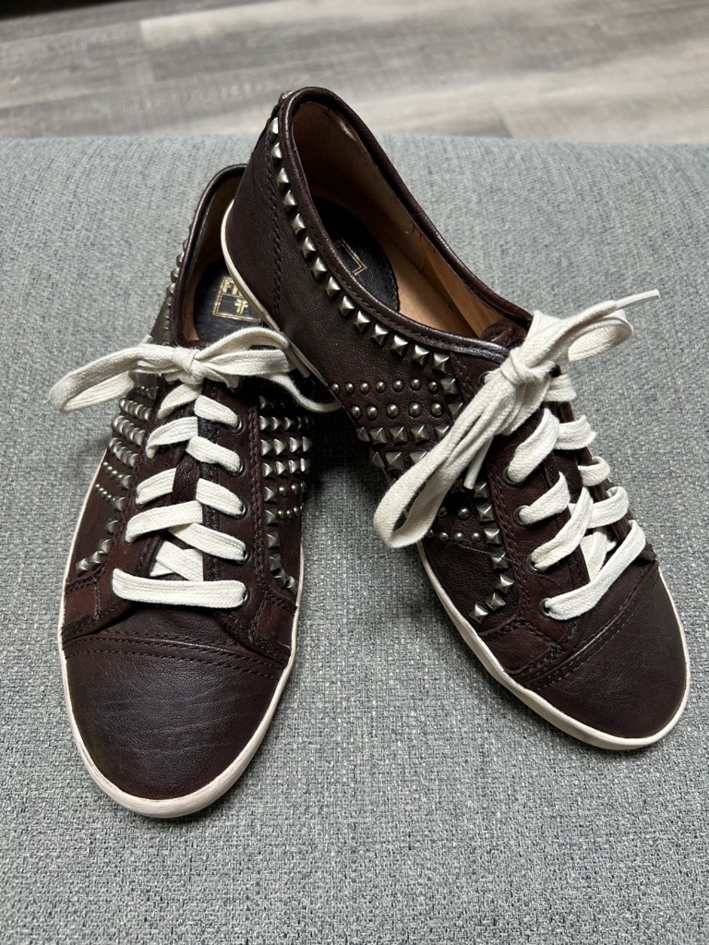 Frye Kira Biker Low Top in Brown 9.5
